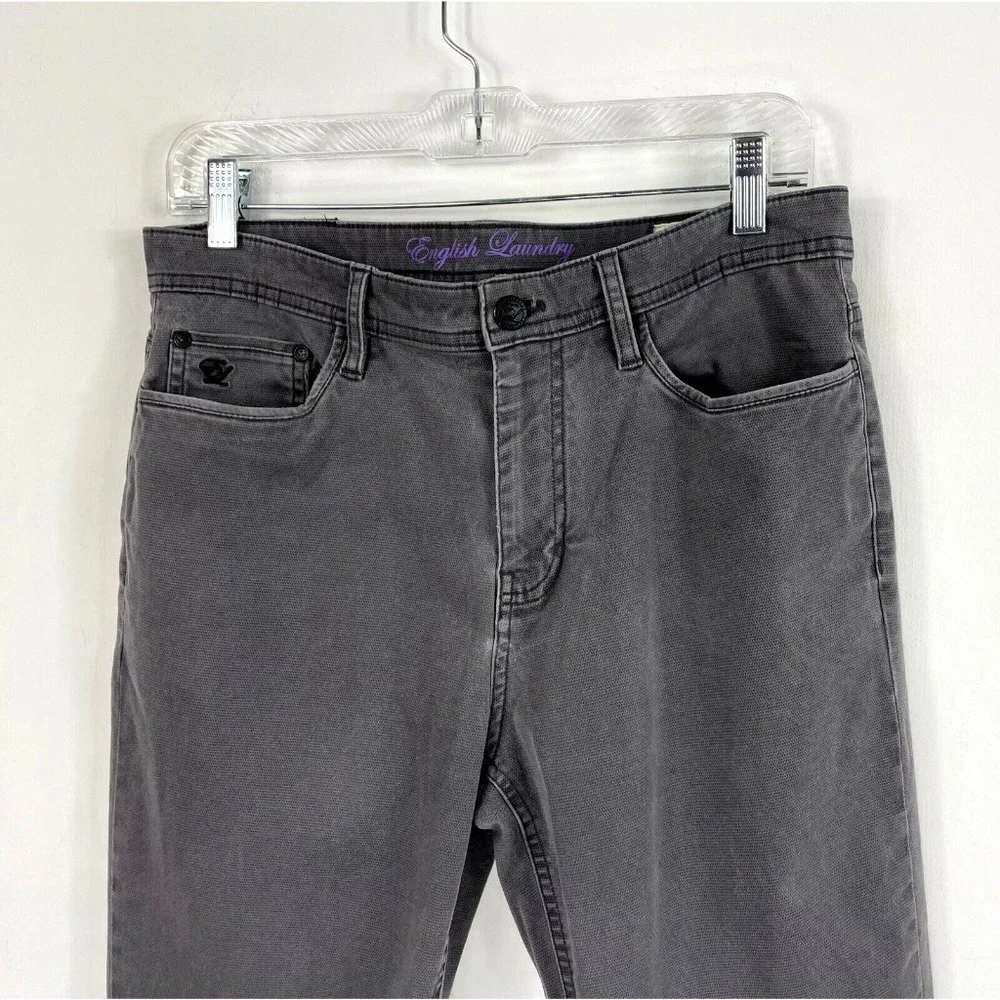 English Laundry Mens Jeans Size 32x30 Gray Walker‎ Pants Micro Dot Chino